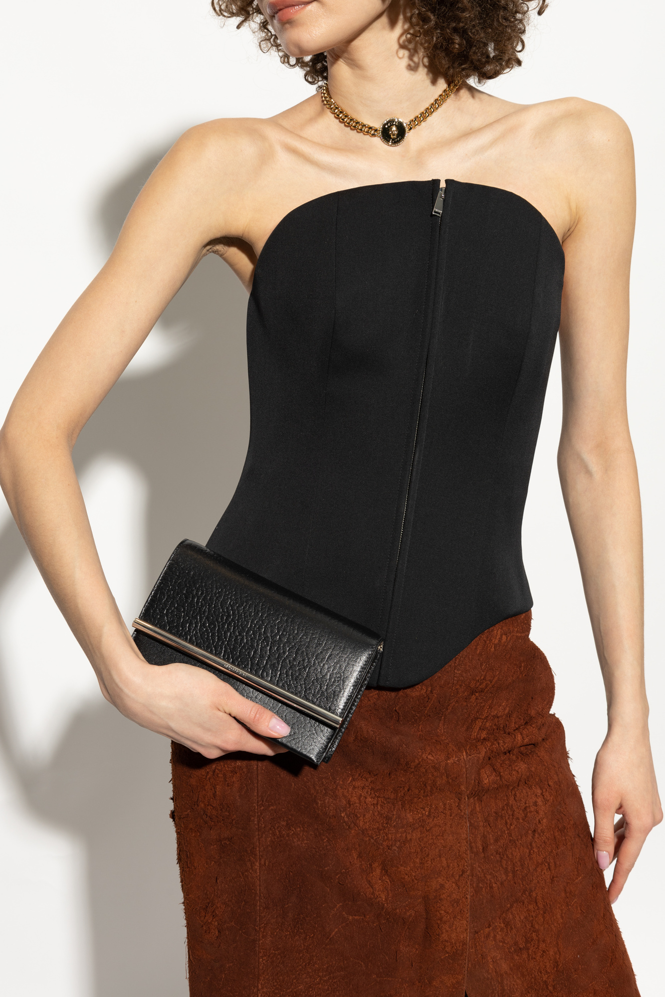 Alexander McQueen Leather clutch T-Bar Mini | Women's Bags